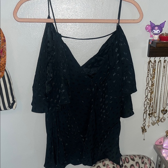 Zara Jacquard Top with Waist Belt - Picture 6 of 8